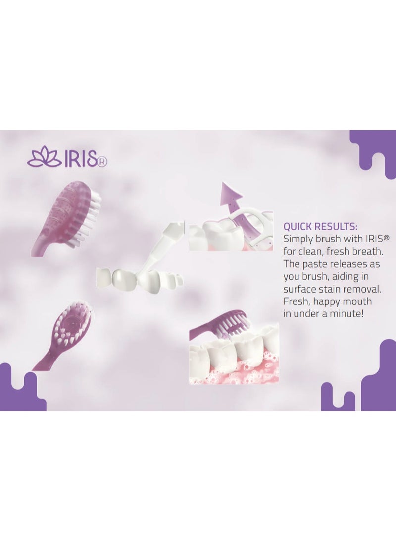 IRIS Portable Travel Toothbrush Set With Toothpaste, Tongue Scraper, And Floss - 15 Pieces - Image 2